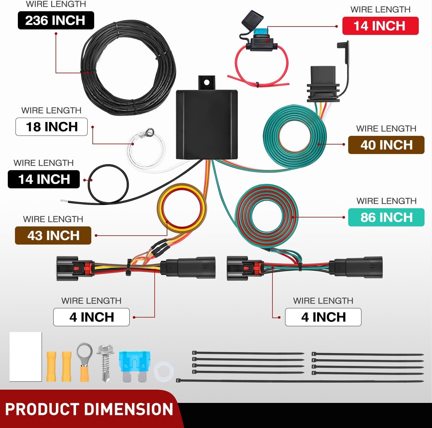 image:imageNilight 4 Pin Trailer Wiring Harness Kit 56009 Vehicle Standard 4 Way Connector Custom for 2007 2008 2009 2010 2011 2012 2013 Jeep Grand Cherokee Simple Fit Tow Hitch Harness20192023 Jeep Cherokee