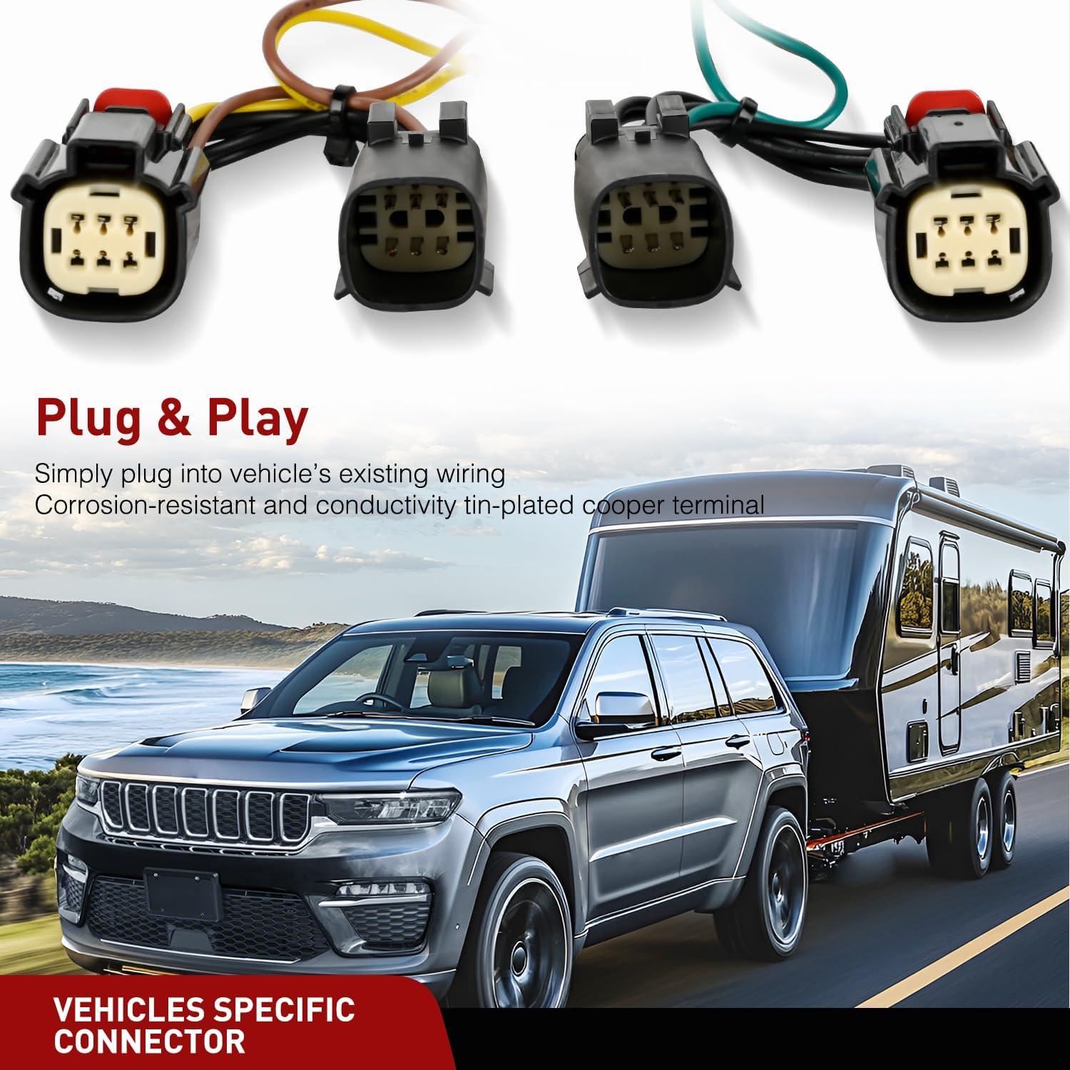 image:imageNilight 4 Pin Trailer Wiring Harness Kit 56009 Vehicle Standard 4 Way Connector Custom for 2007 2008 2009 2010 2011 2012 2013 Jeep Grand Cherokee Simple Fit Tow Hitch Harness20222024 Jeep Grand Cherokee