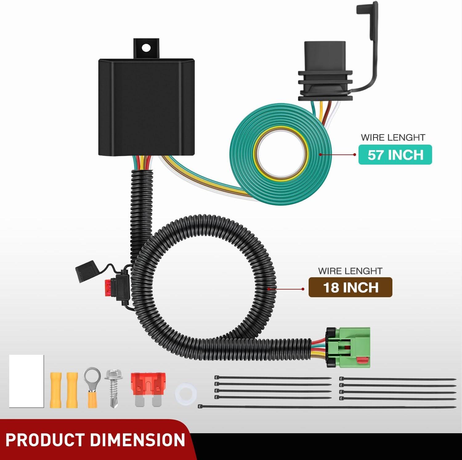 image:imageNilight 4 Pin Trailer Wiring Harness Kit 56009 Vehicle Standard 4 Way Connector Custom for 2007 2008 2009 2010 2011 2012 2013 Jeep Grand Cherokee Simple Fit Tow Hitch Harness19992004 Jeep Cherokee