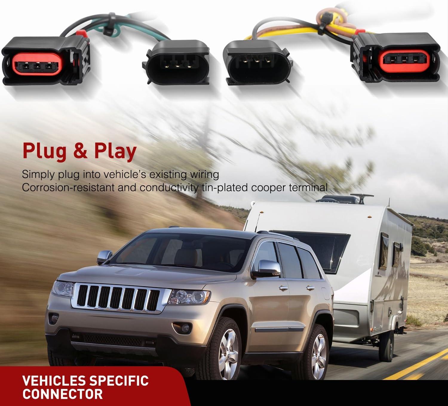 image:imageNilight 4 Pin Trailer Wiring Harness Kit 56009 Vehicle Standard 4 Way Connector Custom for 2007 2008 2009 2010 2011 2012 2013 Jeep Grand Cherokee Simple Fit Tow Hitch Harness20072013 Jeep Grand Cherokee