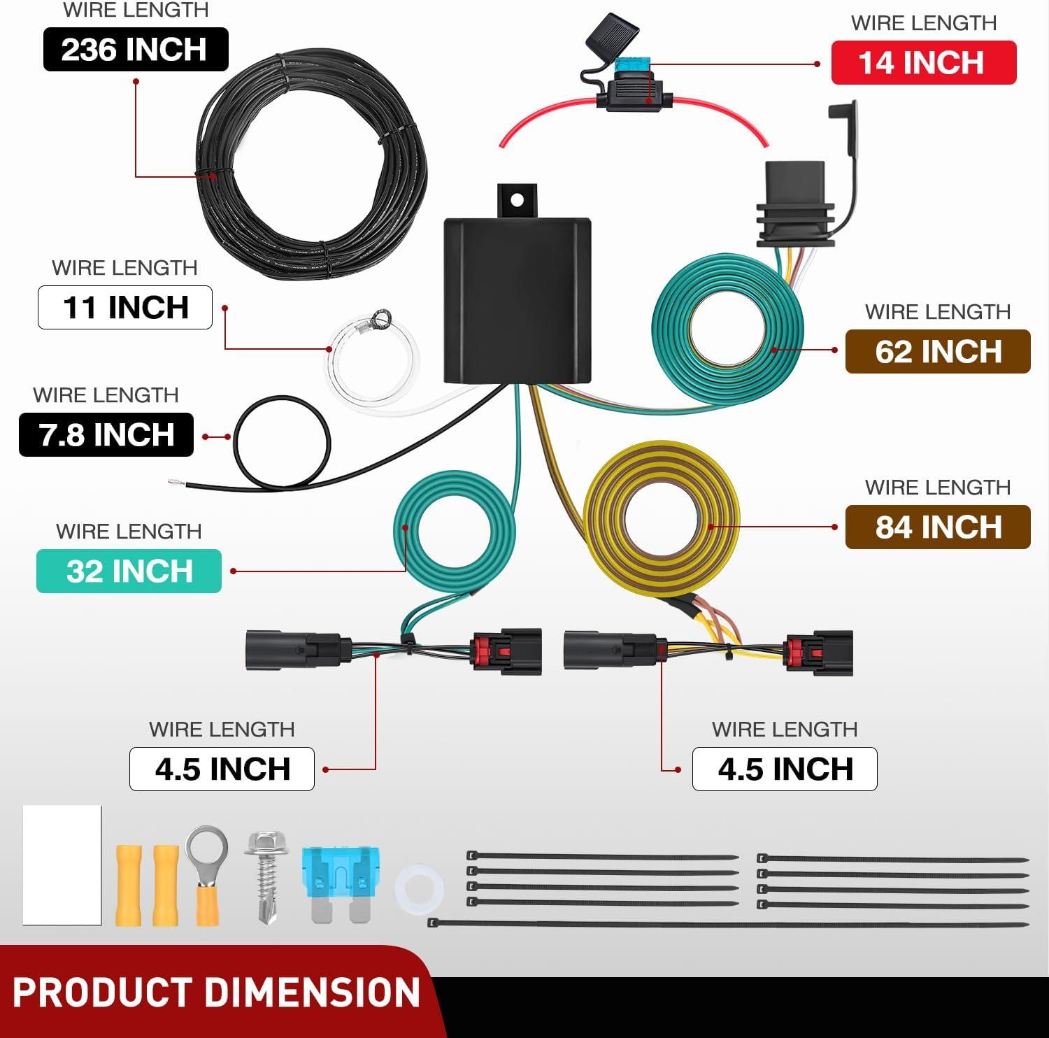 image:imageNilight 4 Pin Trailer Wiring Harness Kit 56009 Vehicle Standard 4 Way Connector Custom for 2007 2008 2009 2010 2011 2012 2013 Jeep Grand Cherokee Simple Fit Tow Hitch Harness20222024 Jeep Grand Cherokee