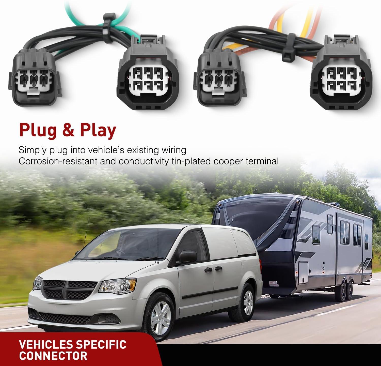 image:imageNilight 4 Pin Trailer Wiring Harness Kit 56009 Vehicle Standard 4 Way Connector Custom for 2007 2008 2009 2010 2011 2012 2013 Jeep Grand Cherokee Simple Fit Tow Hitch Harness20112020 Dodge Grand Caravan