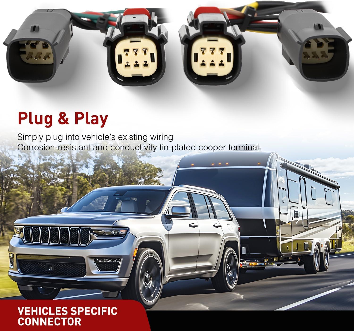 image:imageNilight 4 Pin Trailer Wiring Harness Kit 56009 Vehicle Standard 4 Way Connector Custom for 2007 2008 2009 2010 2011 2012 2013 Jeep Grand Cherokee Simple Fit Tow Hitch Harness20192023 Jeep Cherokee