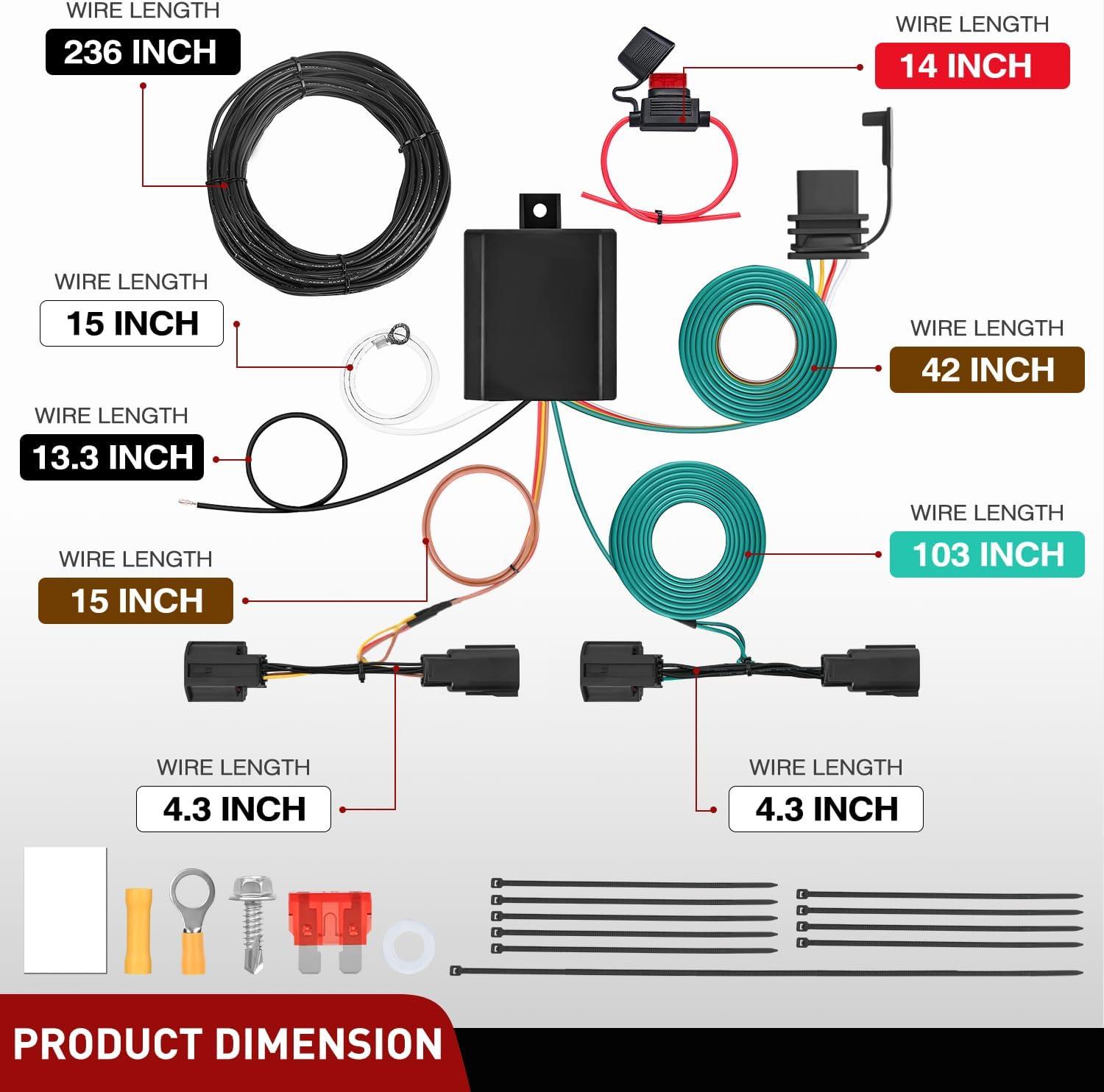 image:imageNilight 4 Pin Trailer Wiring Harness Kit 56009 Vehicle Standard 4 Way Connector Custom for 2007 2008 2009 2010 2011 2012 2013 Jeep Grand Cherokee Simple Fit Tow Hitch Harness20112020 Dodge Grand Caravan