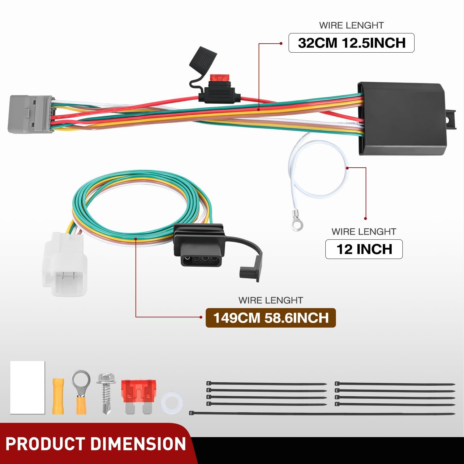 image:imageNilight 4 Pin Trailer Wiring Harness Kit 56217 Compatible with Lexus RX350 RX350L 2008 2009 2010 2011 2012 2013 2014 2015 2016 2017 2018 2019 2020 2021 Toyota Highlander Simple Fit Tow HitchToyota Hilander 20082019Lexus 20202021