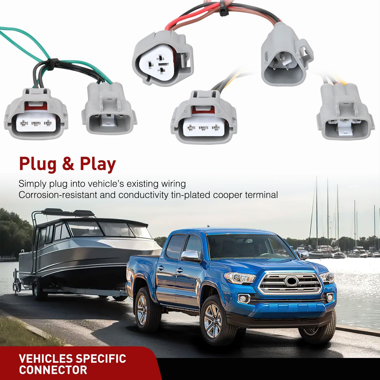 image:imageNilight 4 Pin Trailer Wiring Harness Kit 56217 Compatible with Lexus RX350 RX350L 2008 2009 2010 2011 2012 2013 2014 2015 2016 2017 2018 2019 2020 2021 Toyota Highlander Simple Fit Tow HitchToyota Tacoma 20162023