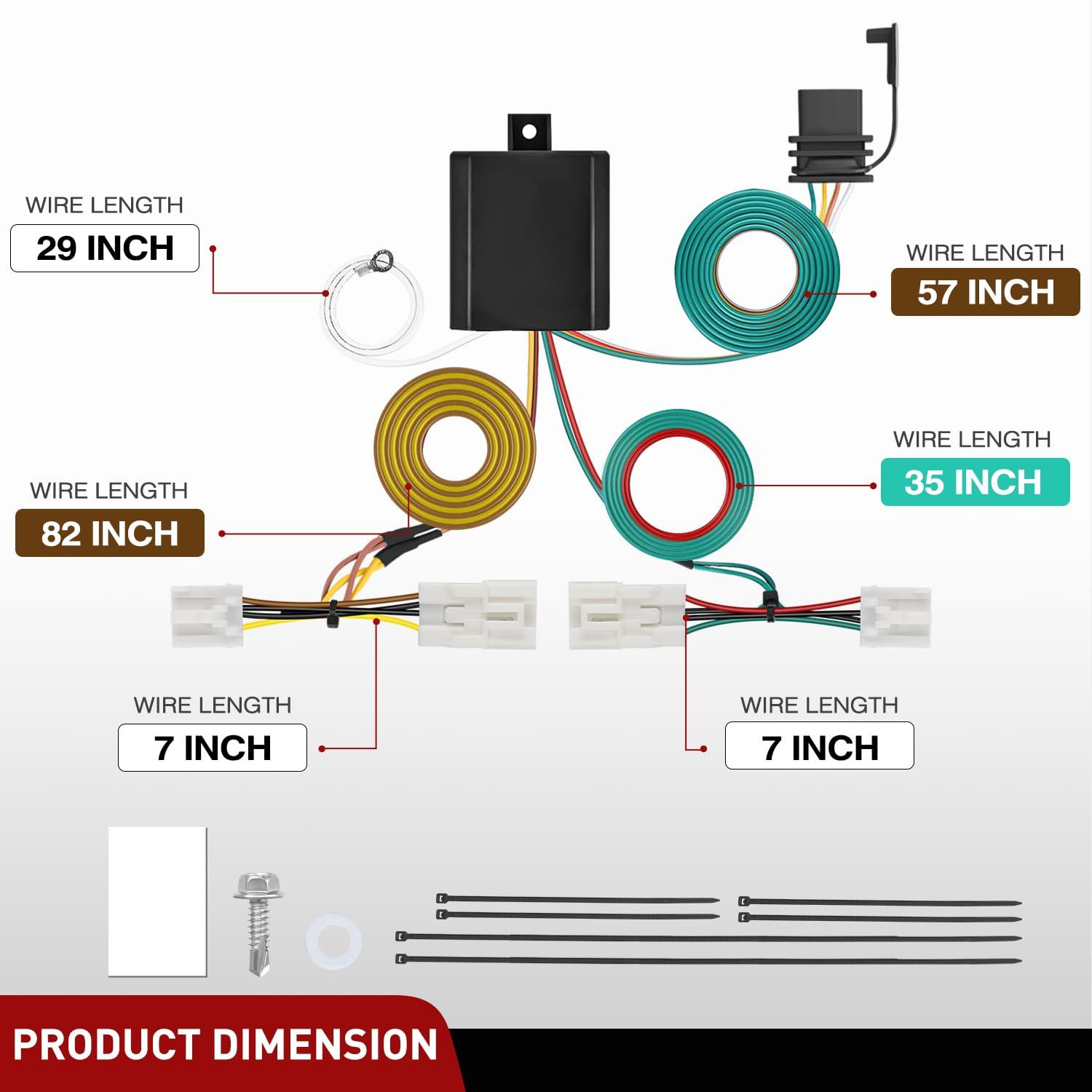 image:imageNilight 4 Pin Trailer Wiring Harness Kit 56217 Compatible with Lexus RX350 RX350L 2008 2009 2010 2011 2012 2013 2014 2015 2016 2017 2018 2019 2020 2021 Toyota Highlander Simple Fit Tow HitchToyota Sienna 20042010