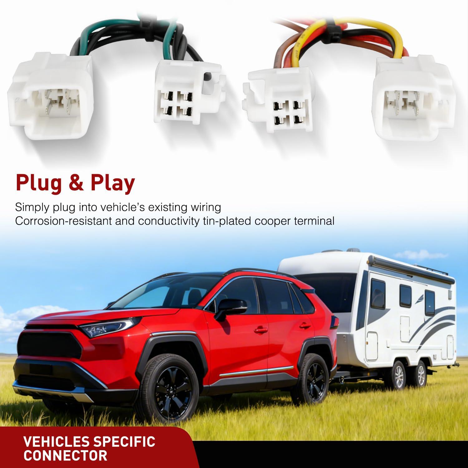 image:imageNilight 4 Pin Trailer Wiring Harness Kit 56217 Compatible with Lexus RX350 RX350L 2008 2009 2010 2011 2012 2013 2014 2015 2016 2017 2018 2019 2020 2021 Toyota Highlander Simple Fit Tow HitchToyota RAV4 20192024