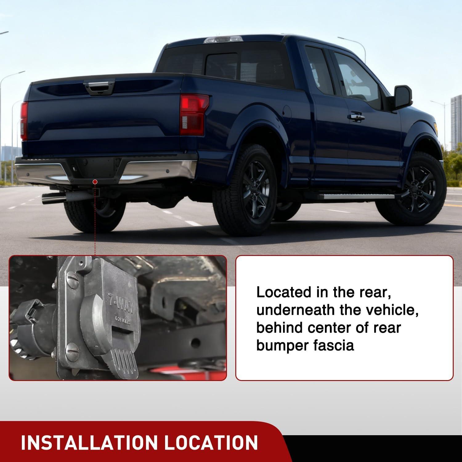 image:imageNilight 7 Pin Trailer Wiring Harness Kit 56413 Vehicle Standard 7 Way Connector Custom for 2015 2016 2017 2018 2019 2020 Ford F150 Simple Fit Tow Hitch HarnessFord F150 20152020