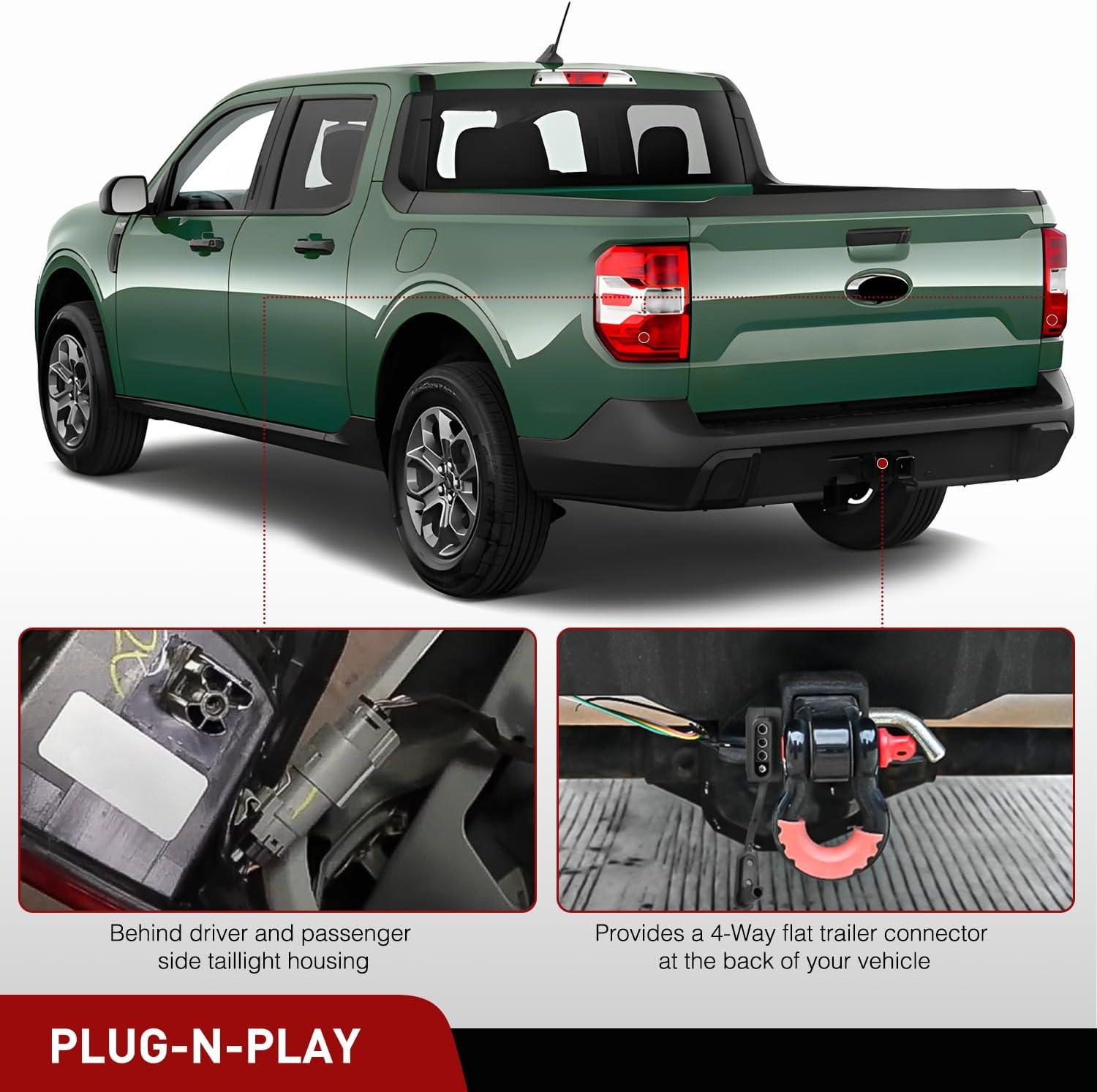 image:imageNilight 7 Pin Trailer Wiring Harness Kit 56413 Vehicle Standard 7 Way Connector Custom for 2015 2016 2017 2018 2019 2020 Ford F150 Simple Fit Tow Hitch HarnessFord Maverick 20222024