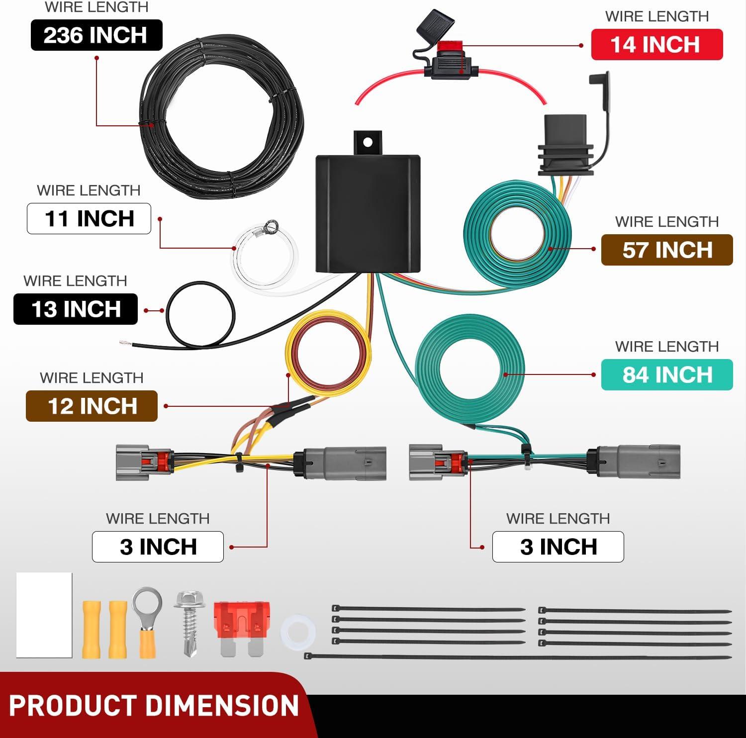 image:imageNilight 7 Pin Trailer Wiring Harness Kit 56413 Vehicle Standard 7 Way Connector Custom for 2015 2016 2017 2018 2019 2020 Ford F150 Simple Fit Tow Hitch HarnessFord Maverick 20222024
