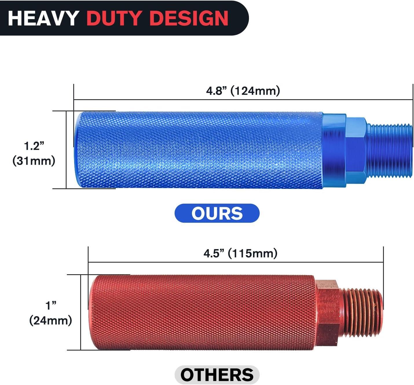 image:imageNilight Glad Hands Grips Set with Seals Heavy Duty Gladhand Extension Handles Kit Emergency amp Service Brake Air Hose Coupling Connectors for Semi Truck Trailer Brake System 1 PairGlad Hand Kit with Seals