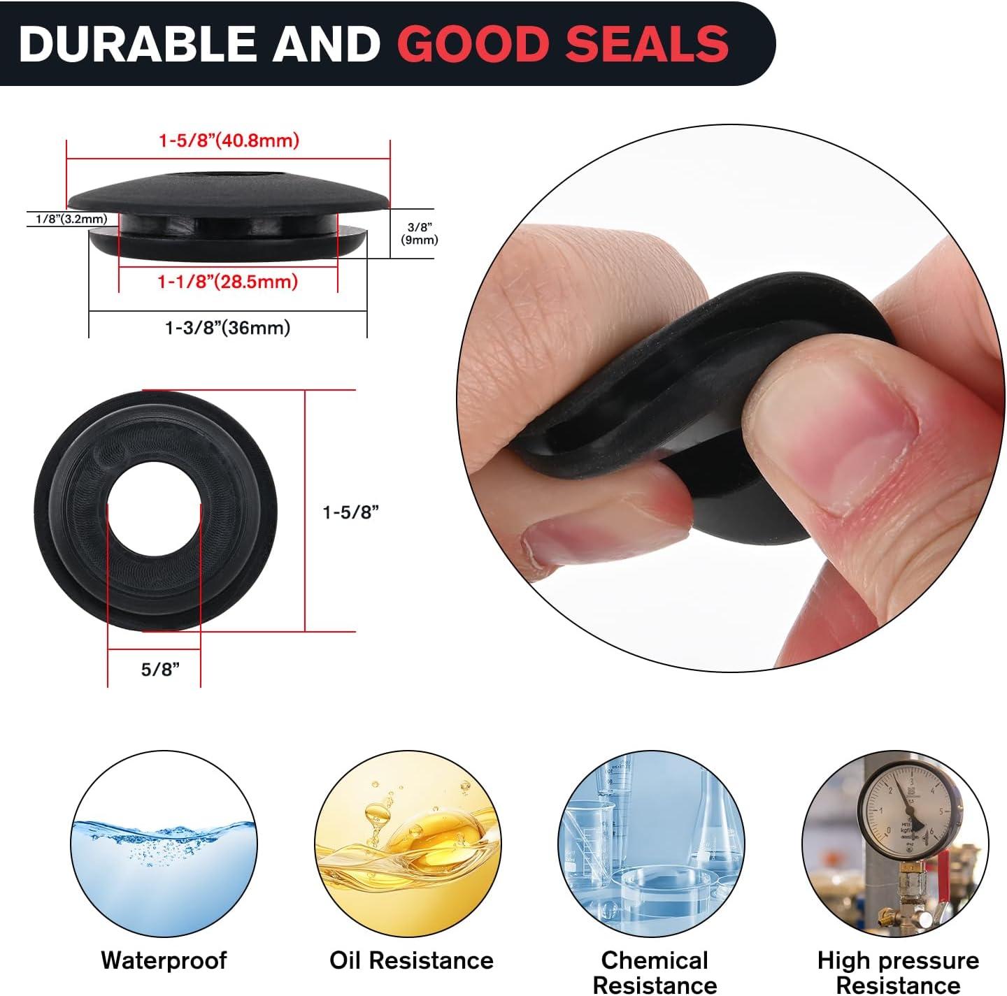 image:imageNilight Glad Hands Grips Set with Seals Heavy Duty Gladhand Extension Handles Kit Emergency amp Service Brake Air Hose Coupling Connectors for Semi Truck Trailer Brake System 1 PairGlad Hand Kit with Seals