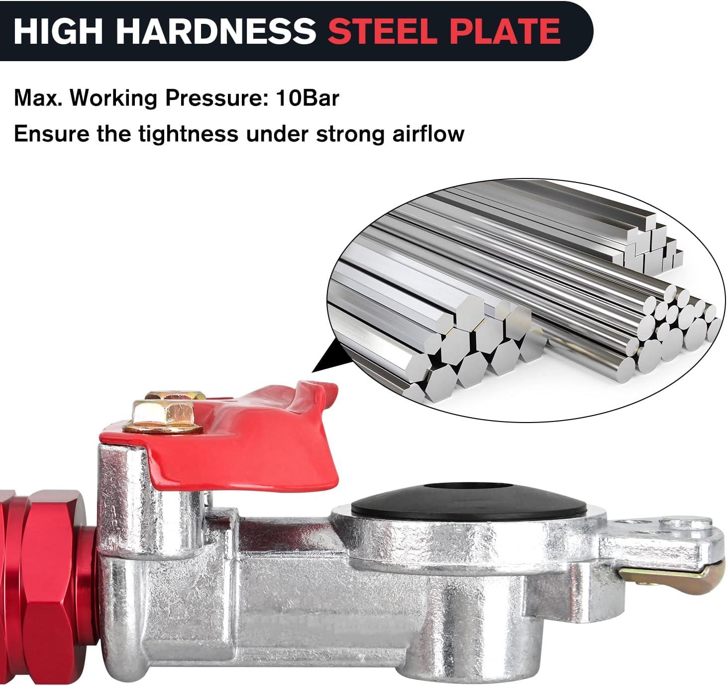 image:imageNilight Glad Hands Grips Set with Seals Heavy Duty Gladhand Extension Handles Kit Emergency amp Service Brake Air Hose Coupling Connectors for Semi Truck Trailer Brake System 1 PairGlad Hand Kit with Seals