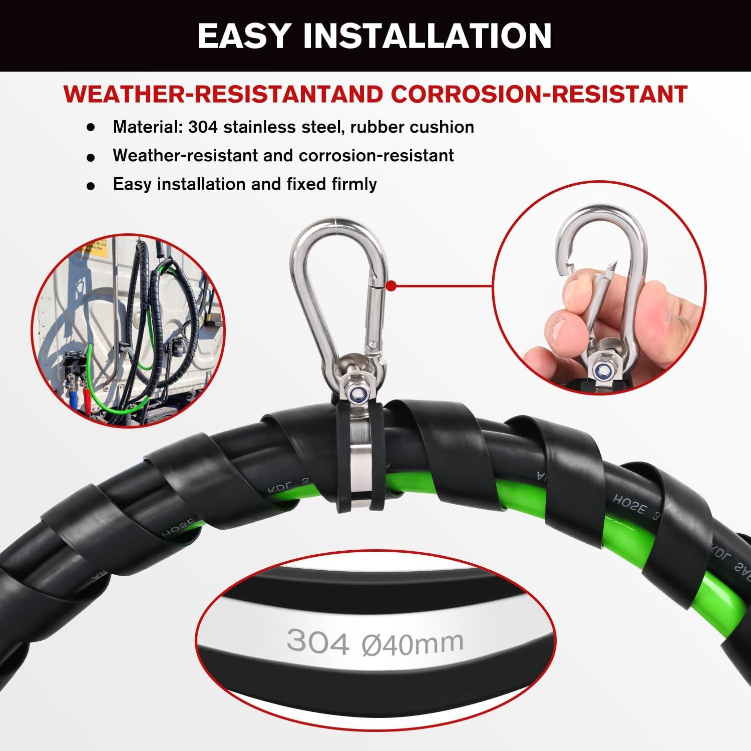 image:imageNilight Glad Hands Grips Set with Seals Heavy Duty Gladhand Extension Handles Kit Emergency amp Service Brake Air Hose Coupling Connectors for Semi Truck Trailer Brake System 1 Pair15FT Air Lines with Glad Hands Grips