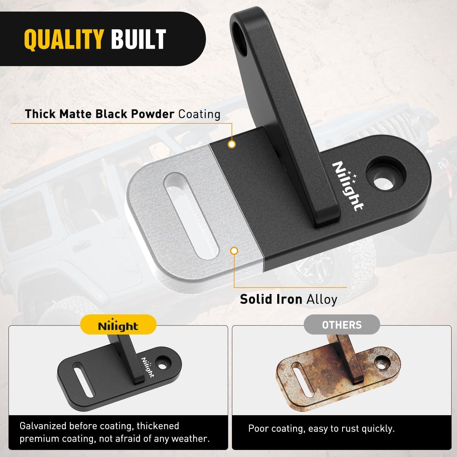 image:imageNilight Light Mounting Bracket Hood Cowl Mount Brackets for Front APillar Auxiliary Offroad LED Work Pods Lights on Jeep Wrangler JL JLU Gladiator JT 2018 2019 2020 2021 2022 2023 2024 2025 RedBlack for JL JLU JT 20182025
