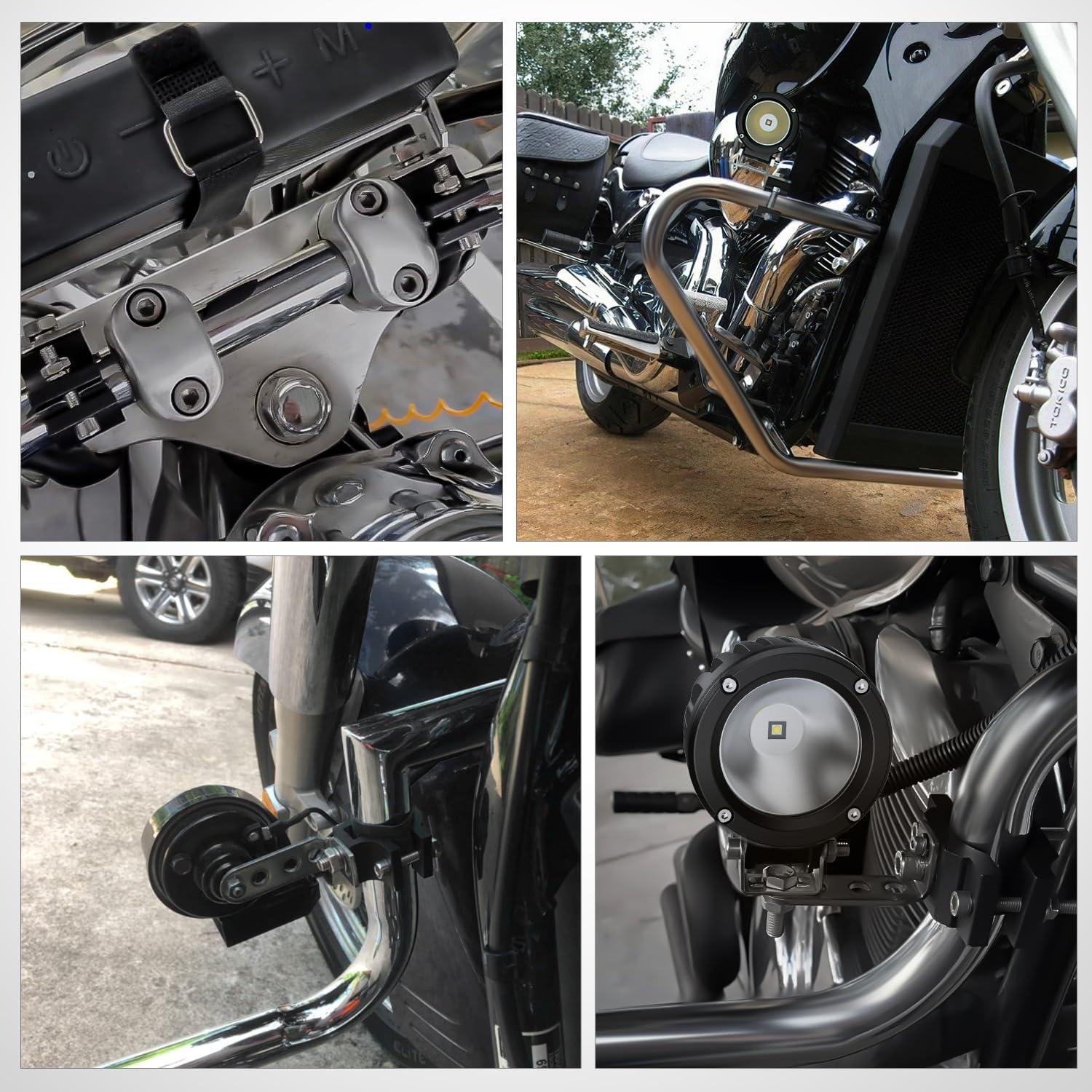 image:imageNilight Motorcycle Light Bar Tube Clamp Bracket Fit from 07 to 2Inch Round Tubes Mounting Brackets Offroad LED Light Pods Front Fork Lights Roof Rack Bumper ATV UTV0712 bar tube clamp