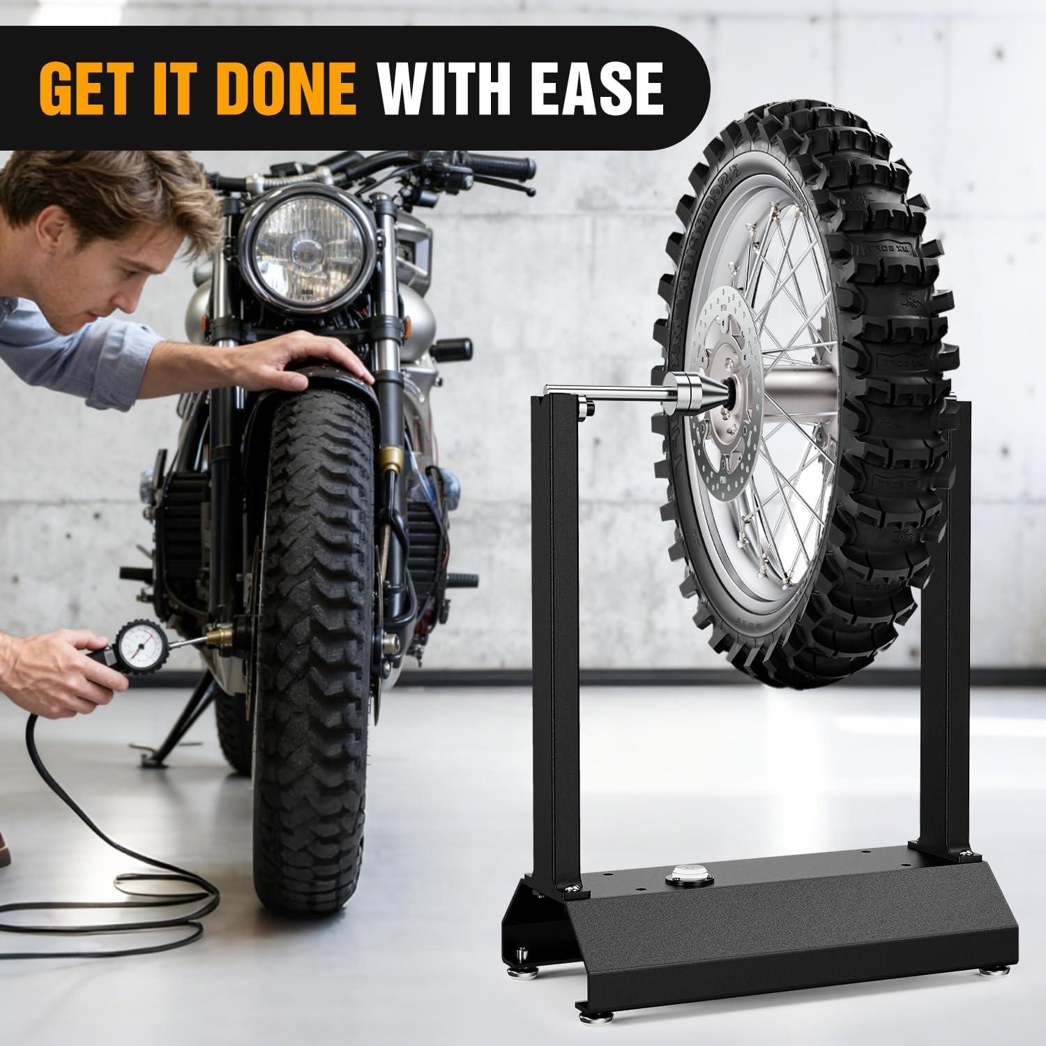 image:imageNilight Motorcycle Wheel Chock 1800 lbs Capacity Wheel Cradle Holder HeavyDuty Standard Steel Motorcycle Front Wheel Stand with 3 Adjustable Holes for 1521 OffRoad Motorcycles BlackMotorcycle Bike Wheel Balancer