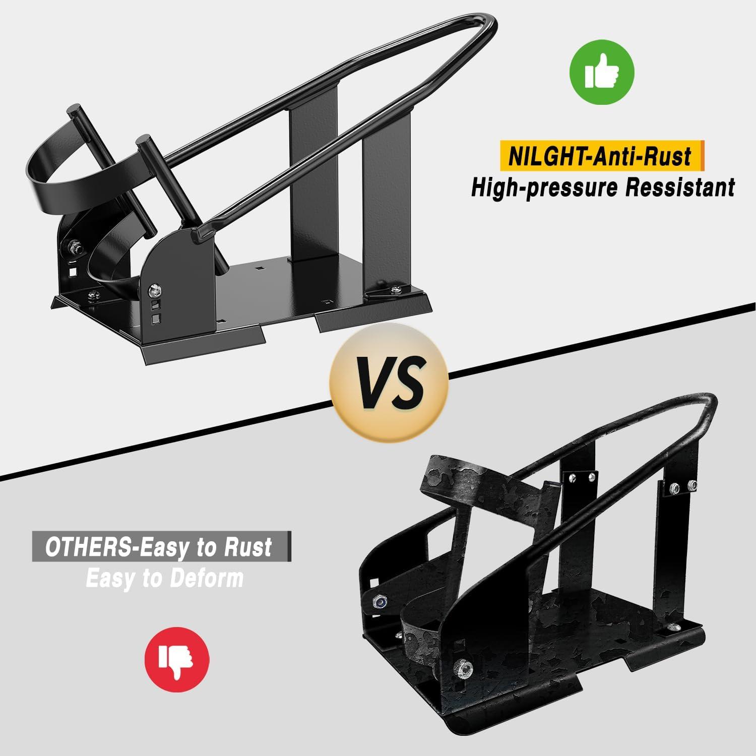 image:imageNilight Motorcycle Wheel Chock 1800 lbs Capacity Wheel Cradle Holder HeavyDuty Standard Steel Motorcycle Front Wheel Stand with 3 Adjustable Holes for 1521 OffRoad Motorcycles BlackMotorcycle Front Wheel Stand 1521