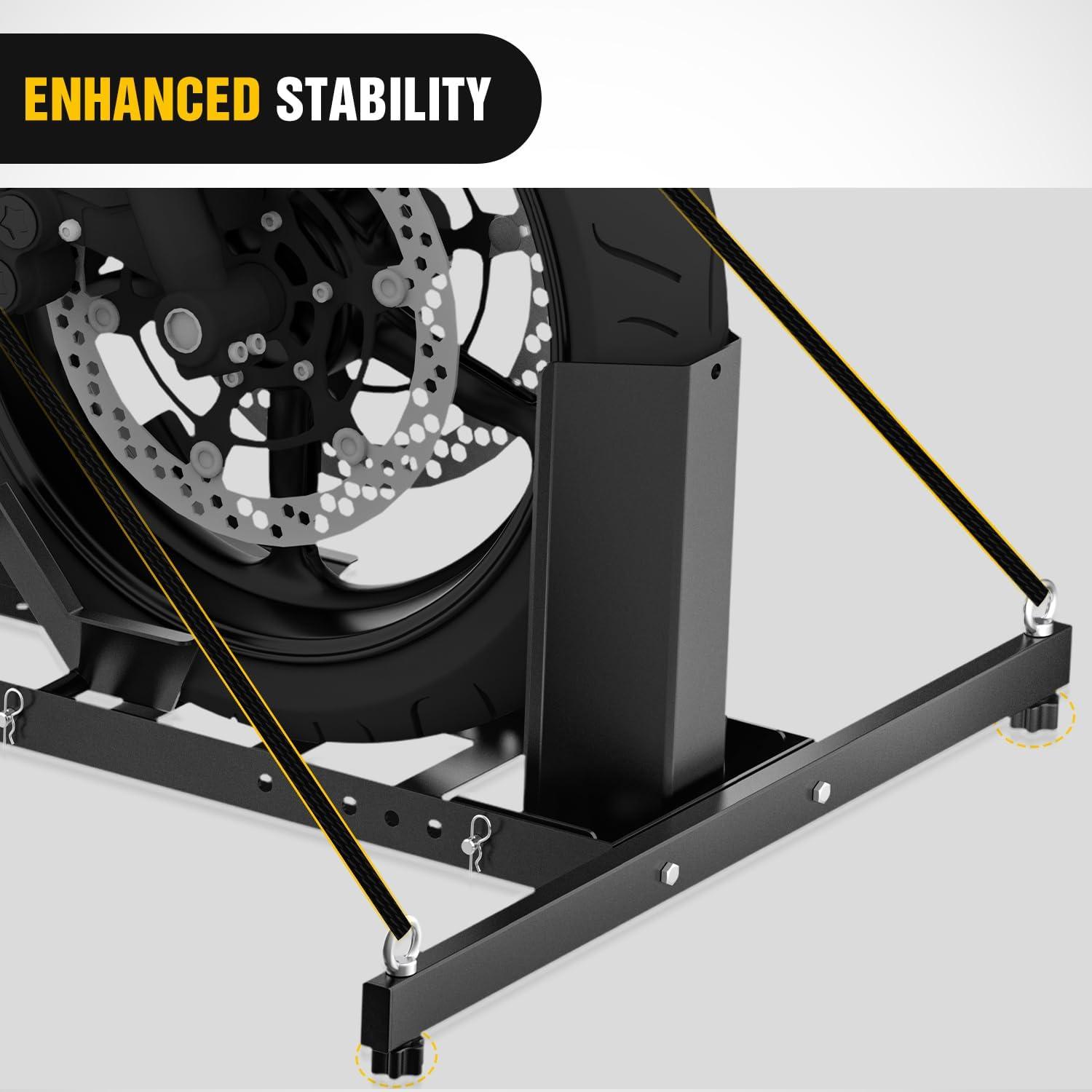 image:imageNilight Motorcycle Wheel Chock 1800 lbs Capacity Wheel Cradle Holder HeavyDuty Standard Steel Motorcycle Front Wheel Stand with 3 Adjustable Holes for 1521 OffRoad Motorcycles BlackMotorcycle Front Wheel Stand 1522