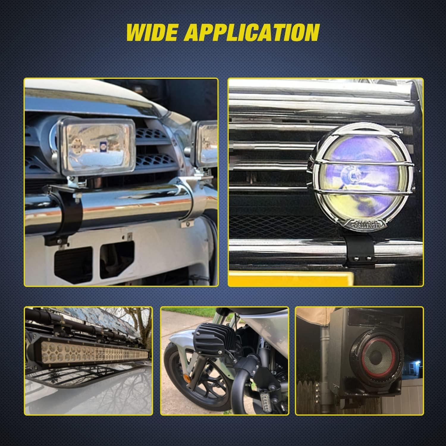image:imageNilight Tube Clamp Bracket Fit 287 to 32 Inch Round Bull Bar Crash Bar Guard Roof Rack Roll Cage Bumper for Offroad LED Light Work Driving Whip Lights Mounts on Truck ATV UTVFit 181213 tubes