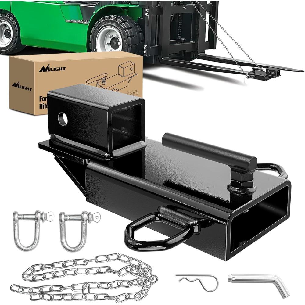 image:imageNilight 2Pcs BoltOn Tow Hooks with Spring Clip 10000LBS 2Pcs Black Forged Recovery Tow Hooks Compatible with Jeep Ford Dodge Chevy GMC Toyota Pickup TruckForklift Trailer Hitch Black 43in Width