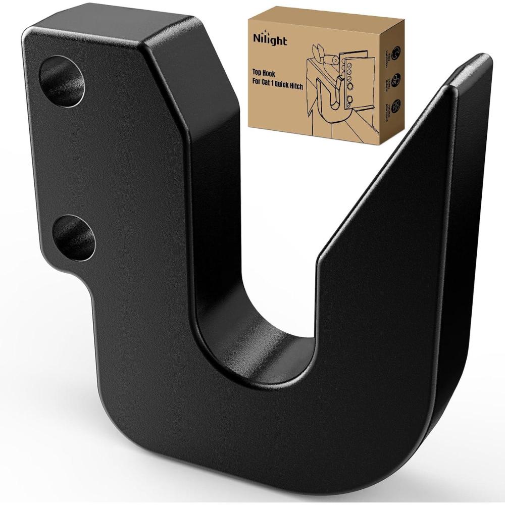 image:imageNilight 2Pcs BoltOn Tow Hooks with Spring Clip 10000LBS 2Pcs Black Forged Recovery Tow Hooks Compatible with Jeep Ford Dodge Chevy GMC Toyota Pickup TruckQuick Hitch Top Hook
