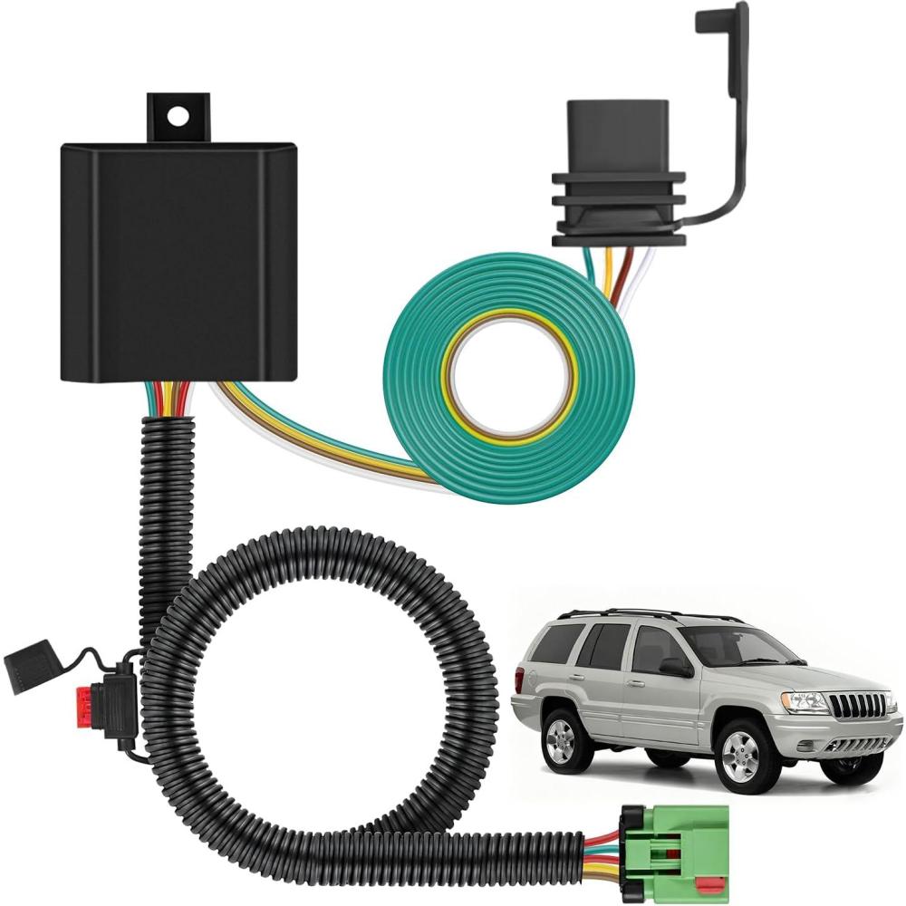image:imageNilight 4 Pin Trailer Wiring Harness Kit 56009 Vehicle Standard 4 Way Connector Custom for 2007 2008 2009 2010 2011 2012 2013 Jeep Grand Cherokee Simple Fit Tow Hitch Harness19992004 Jeep Cherokee