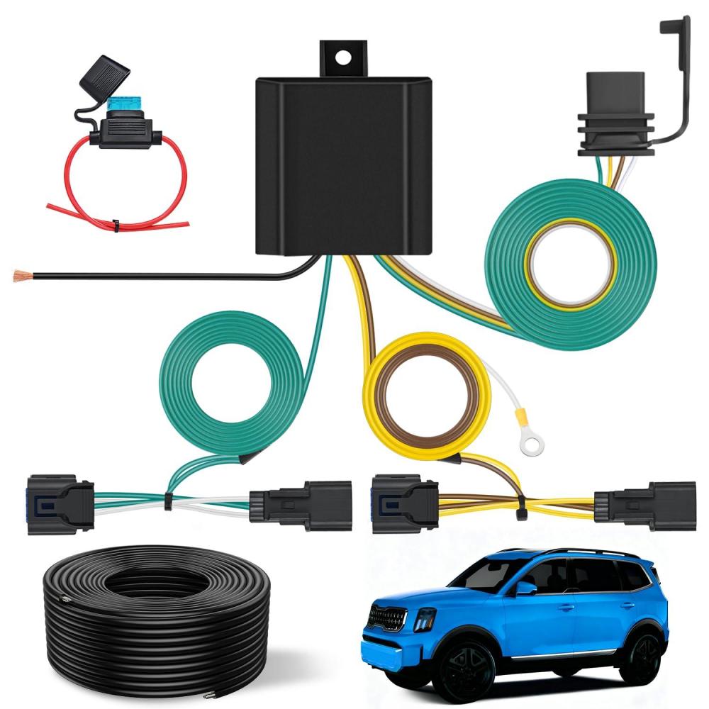 image:imageNilight 4 Pin Trailer Wiring Harness Kit 56490 Vehicle Standard 4 Way Connector Custom for 2023 2024 2025 Kia Telluride LX Telluride S Simple Fit Tow HitchKia Telluride 20232025