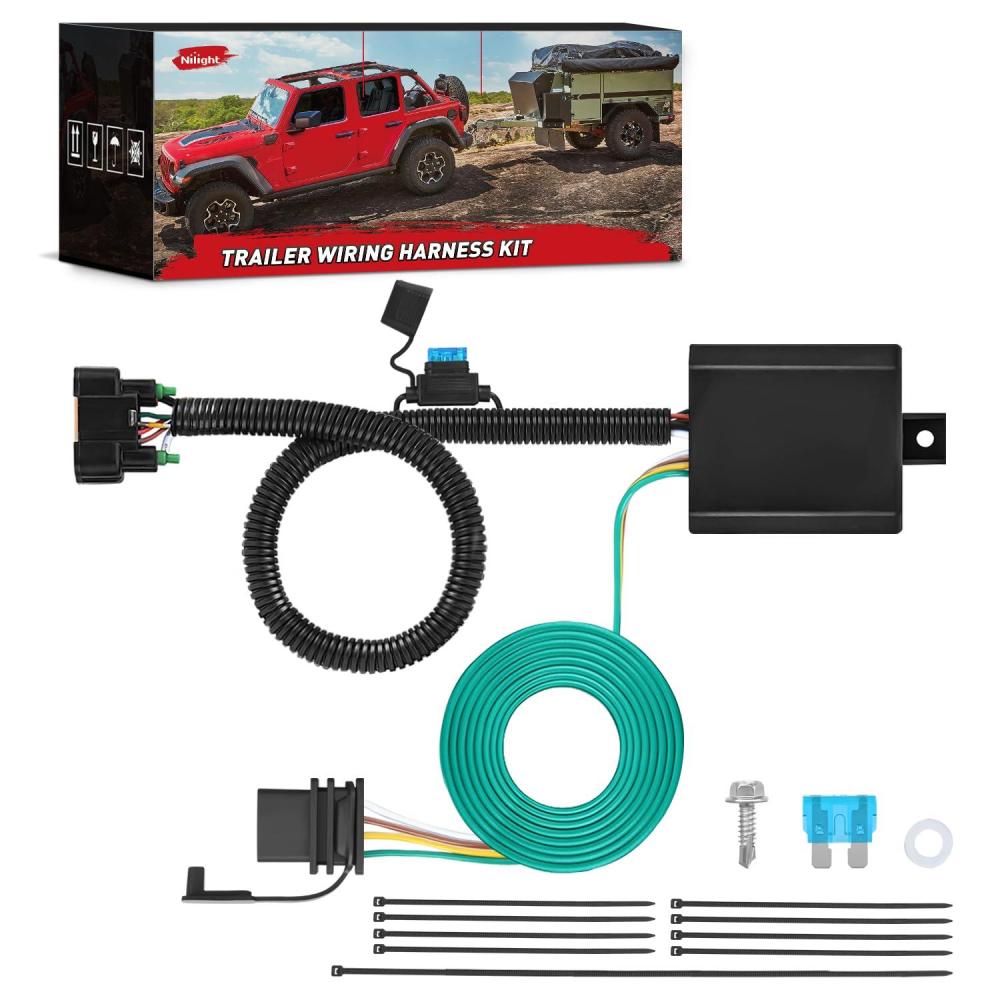 image:imageNilight 4 Pin Trailer Wiring Harness Kit 56490 Vehicle Standard 4 Way Connector Custom for 2023 2024 2025 Kia Telluride LX Telluride S Simple Fit Tow HitchHyundai 20192024Kia 20202023