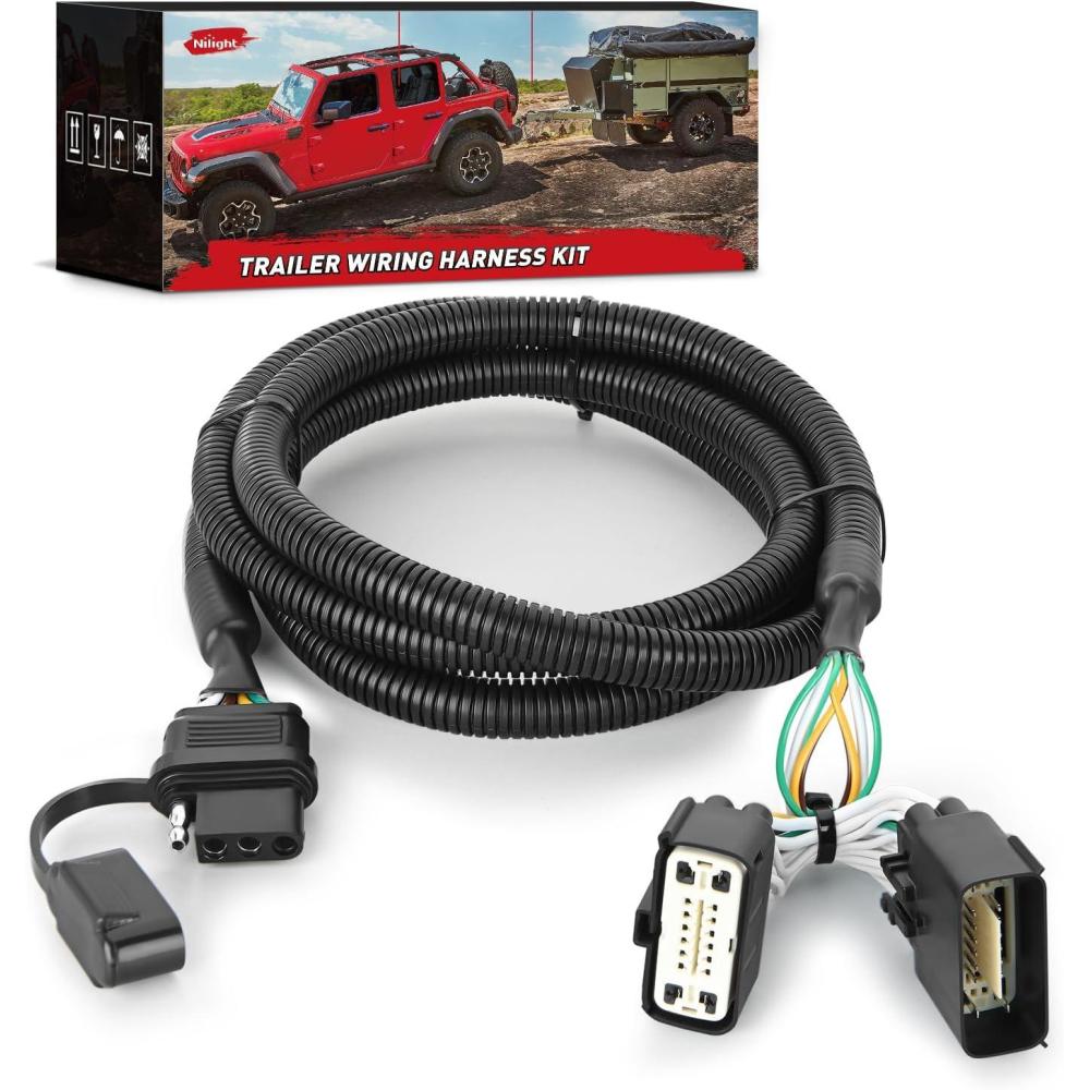 image:imageNilight 7 Pin Trailer Wiring Harness Kit 56413 Vehicle Standard 7 Way Connector Custom for 2015 2016 2017 2018 2019 2020 Ford F150 Simple Fit Tow Hitch HarnessFord Explorer 20112019