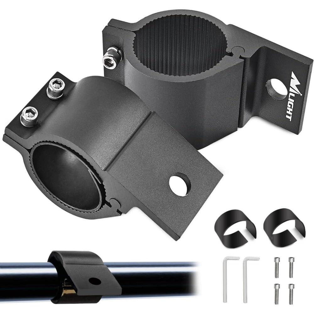 image:imageNilight Tube Clamp Bracket Fit 287 to 32 Inch Round Bull Bar Crash Bar Guard Roof Rack Roll Cage Bumper for Offroad LED Light Work Driving Whip Lights Mounts on Truck ATV UTVFit 287 to 32 tubes