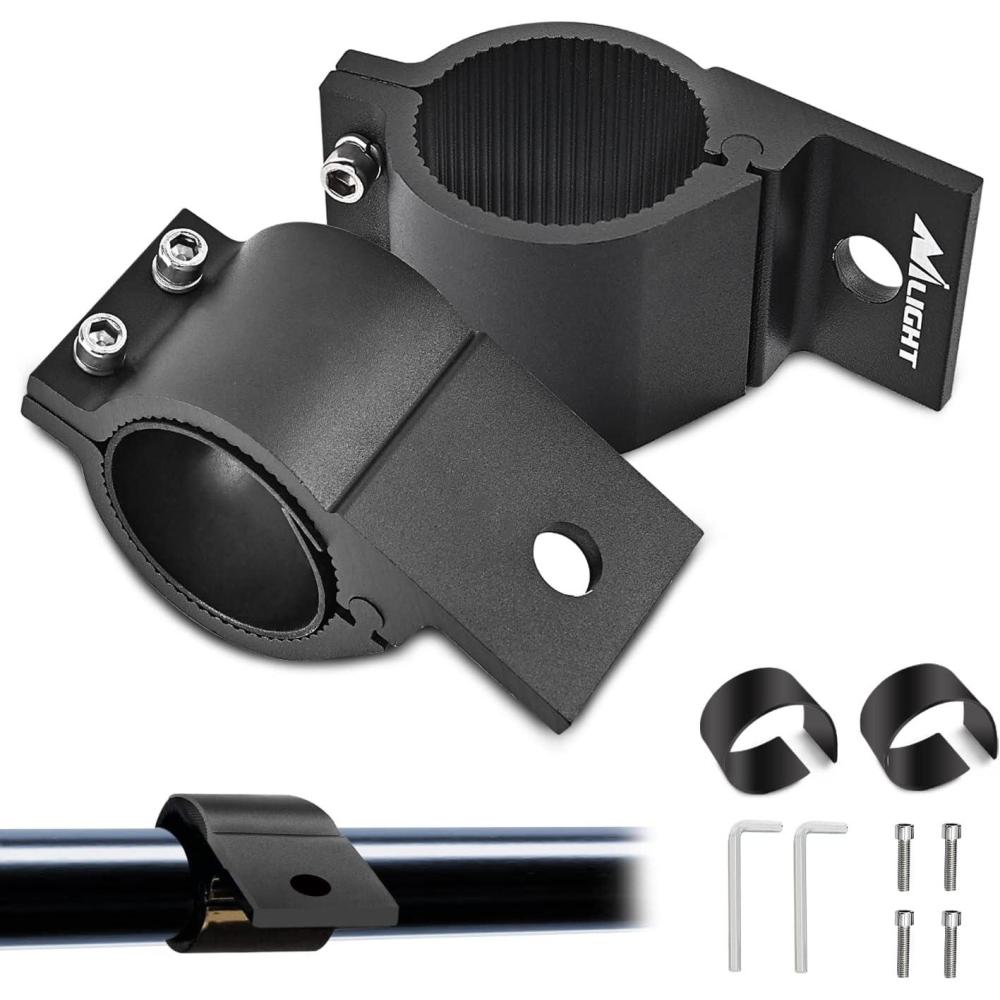 image:imageNilight Tube Clamp Bracket Fit 287 to 32 Inch Round Bull Bar Crash Bar Guard Roof Rack Roll Cage Bumper for Offroad LED Light Work Driving Whip Lights Mounts on Truck ATV UTVFit 181213 tubes