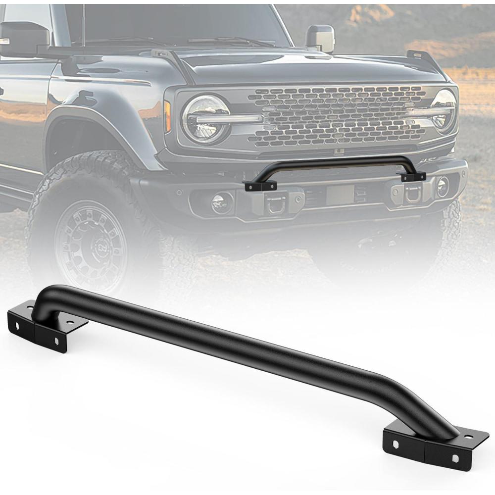 image:imageNilight Windshield Frame Cover Light Bracket for 2021 2022 2023 2024 2025 2026 New Ford Bronco 24 Door Accessories Roof Sun Visor Cowl Body Armor with 4 x LED Lights BlackGrille Guard