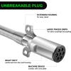 Nilight 12 FT Air Line Hose Assembly Rubber with 1/2″ NPT Swivel Fitting Straight Heavy Duty Power Hoses Set Spring Guard Grips DOT Fittings for Semi Truck Trailer Tractor(12FT Green ABS Cable)