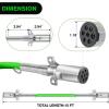 Nilight 12 FT Air Line Hose Assembly Rubber with 1/2″ NPT Swivel Fitting Straight Heavy Duty Power Hoses Set Spring Guard Grips DOT Fittings for Semi Truck Trailer Tractor(15FT Green ABS Cable)