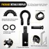 Nilight 2Pcs Bolt-On Tow Hooks with Spring Clip 10,000LBS 2Pcs Black Forged Recovery Tow Hooks Compatible with Jeep Ford Dodge Chevy GMC Toyota Pickup Truck(Black)