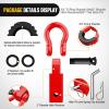 Nilight 2Pcs Bolt-On Tow Hooks with Spring Clip 10,000LBS 2Pcs Black Forged Recovery Tow Hooks Compatible with Jeep Ford Dodge Chevy GMC Toyota Pickup Truck(Red)