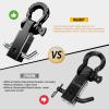 Nilight 2Pcs Bolt-On Tow Hooks with Spring Clip 10,000LBS 2Pcs Black Forged Recovery Tow Hooks Compatible with Jeep Ford Dodge Chevy GMC Toyota Pickup Truck(Black)