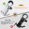 Nilight 2Pcs Bolt-On Tow Hooks with Spring Clip 10,000LBS 2Pcs Black Forged Recovery Tow Hooks Compatible with Jeep Ford Dodge Chevy GMC Toyota Pickup Truck(White)
