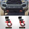 Nilight 2Pcs Bolt-On Tow Hooks with Spring Clip 10,000LBS 2Pcs Black Forged Recovery Tow Hooks Compatible with Jeep Ford Dodge Chevy GMC Toyota Pickup Truck(Toyota Tacoma D-Ring Shackle)