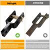 Nilight 2Pcs Bolt-On Tow Hooks with Spring Clip 10,000LBS 2Pcs Black Forged Recovery Tow Hooks Compatible with Jeep Ford Dodge Chevy GMC Toyota Pickup Truck(Quick Hitch Adapter)