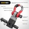 Nilight 2Pcs Bolt-On Tow Hooks with Spring Clip 10,000LBS 2Pcs Black Forged Recovery Tow Hooks Compatible with Jeep Ford Dodge Chevy GMC Toyota Pickup Truck(Hitch w/ Lock Pin Black Red)