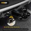 Nilight 2Pcs Bolt-On Tow Hooks with Spring Clip 10,000LBS 2Pcs Black Forged Recovery Tow Hooks Compatible with Jeep Ford Dodge Chevy GMC Toyota Pickup Truck(2″ hitch 3 ball)