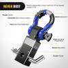 Nilight 2Pcs Bolt-On Tow Hooks with Spring Clip 10,000LBS 2Pcs Black Forged Recovery Tow Hooks Compatible with Jeep Ford Dodge Chevy GMC Toyota Pickup Truck(Black+Blue)