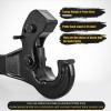 Nilight 2Pcs Bolt-On Tow Hooks with Spring Clip 10,000LBS 2Pcs Black Forged Recovery Tow Hooks Compatible with Jeep Ford Dodge Chevy GMC Toyota Pickup Truck(Pintle Hitch)