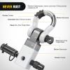 Nilight 2Pcs Bolt-On Tow Hooks with Spring Clip 10,000LBS 2Pcs Black Forged Recovery Tow Hooks Compatible with Jeep Ford Dodge Chevy GMC Toyota Pickup Truck(Hitch w/ Lock Pin White)