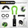 Nilight 2Pcs Bolt-On Tow Hooks with Spring Clip 10,000LBS 2Pcs Black Forged Recovery Tow Hooks Compatible with Jeep Ford Dodge Chevy GMC Toyota Pickup Truck(Black+Green)