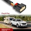 Nilight 4 Pin Trailer Wiring Harness 55359 Vehicle Side Custom for 1998 1999 2000 2001 2002 2003 2004 Chevrolet S10 GMC Sonoma Isuzu Hombre Light Simple Fit Tow Hitch(Chevy Equinox/GMC Terrain 2018-2025)