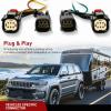 Nilight 4 Pin Trailer Wiring Harness Kit 56009 Vehicle Standard 4 Way Connector Custom for 2007 2008 2009 2010 2011 2012 2013 Jeep Grand Cherokee Simple Fit Tow Hitch Harness(2022-2024 Jeep Grand Cherokee)